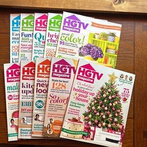 HGTV magazines. Complete 2013. 10 issues. EUC.